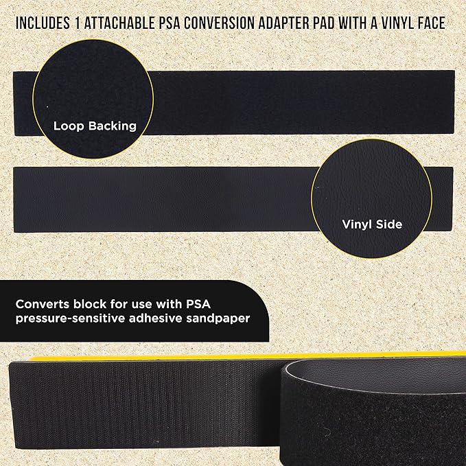 Dura-Gold Pro Series 16" K-Block Sander Firm & Flex Longboard Hand Sanding Block Pad with Hook & Loop Backing and PSA Sandpaper Conversion Adapter Pad - Automotive Paint Prep Sand Contour Woodworking