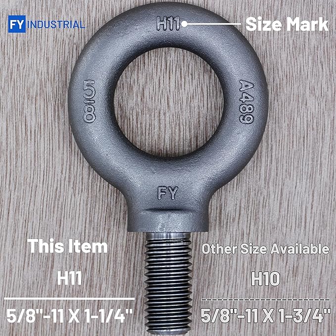 Box of 7 Pcs Lifting Shoulder Eye Bolts 5/8"-11 X 1-1/4"
