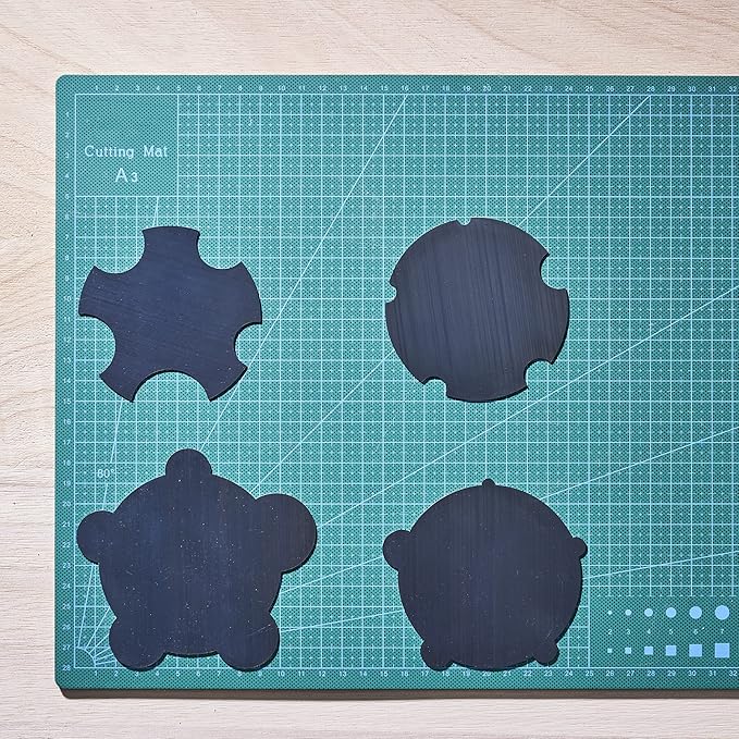 HERMIT TOOLS Pack of 4 Cabinet Scraper Card Set (4, 2Concave+2Convex)