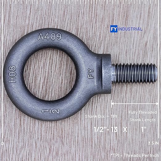 5 Pcs Lifting Shoulder Eye Bolts 1/2"-13 X 1