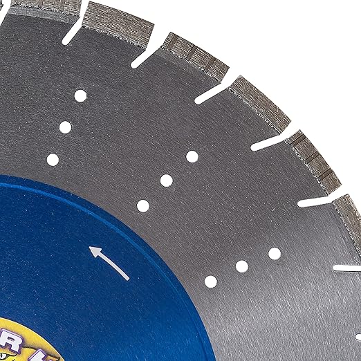 Cougar HD 20 Inch Concrete Diamond Blade, Supreme Heavy-Duty Segmented Blade, Dry/Wet Combo Cutting Reinforced Concrete, Asphalt, Stone, 1" Arbor