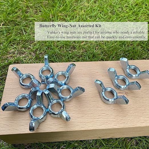 15 PCS 1/2-12 Inch Wingnuts, Quality Carbon Steel Wing Nuts Zinc Plated Fasteners Parts Butterfly Nut, Hand Twist Tighten Hardware Nuts Butterfly Wing-Nut 1/2-12??Assorted Kit