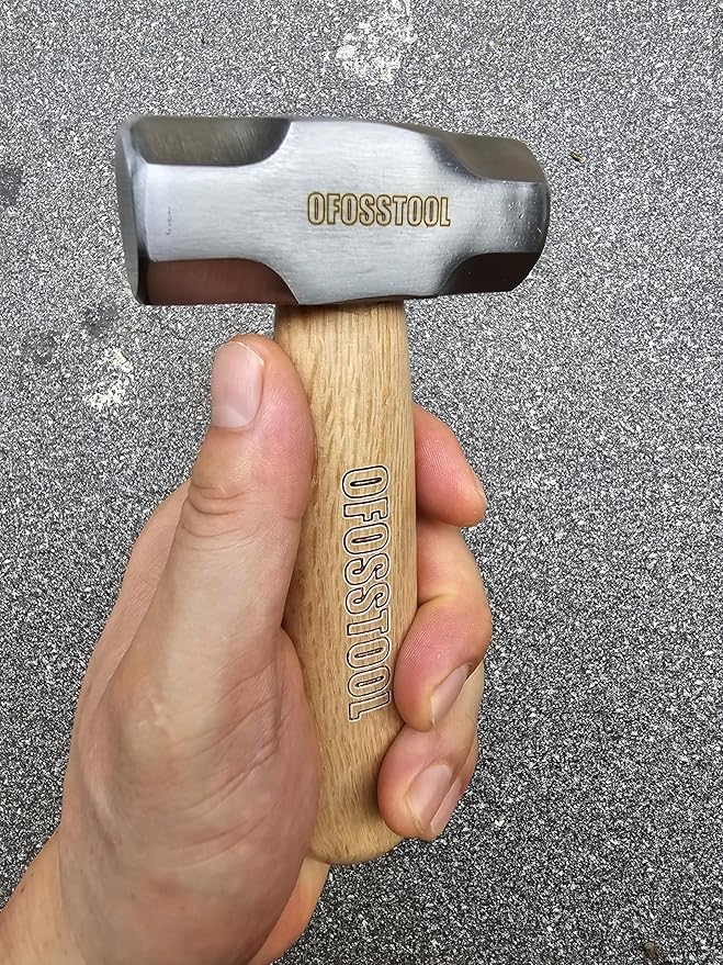 Sledge Hammer with Wood Handle and Alloy Steel Head, 20 OZ Mini Hammer for Woodworking & DIY