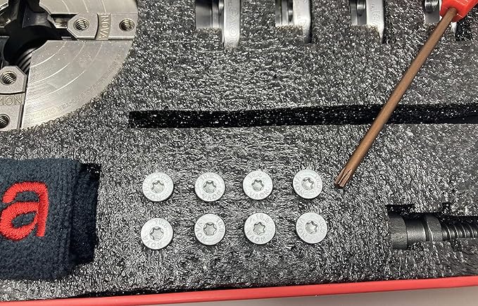 Nova 23262 Premier Pro-Tek Supernova 2 Wood Lathe Chuck Kit with Pro-Tek 2" Jaw Set, Woodworm Screw, & accessories, bundled with Nova IXNS 1" x 8tpi Insert