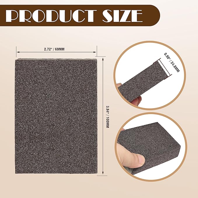 8pcs Sanding Blocks Assortment Kit, Sponge Sand Block Washable and Reusable, Wet & Dry Sandpaper Block for Wood Metal Drywall and Furniture Paint - 60/80/120/220 Grit